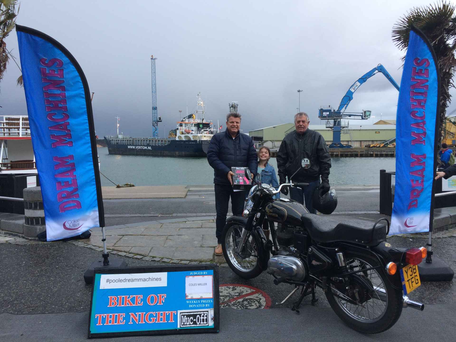 April 3rd dream machines winner on Poole Quay 